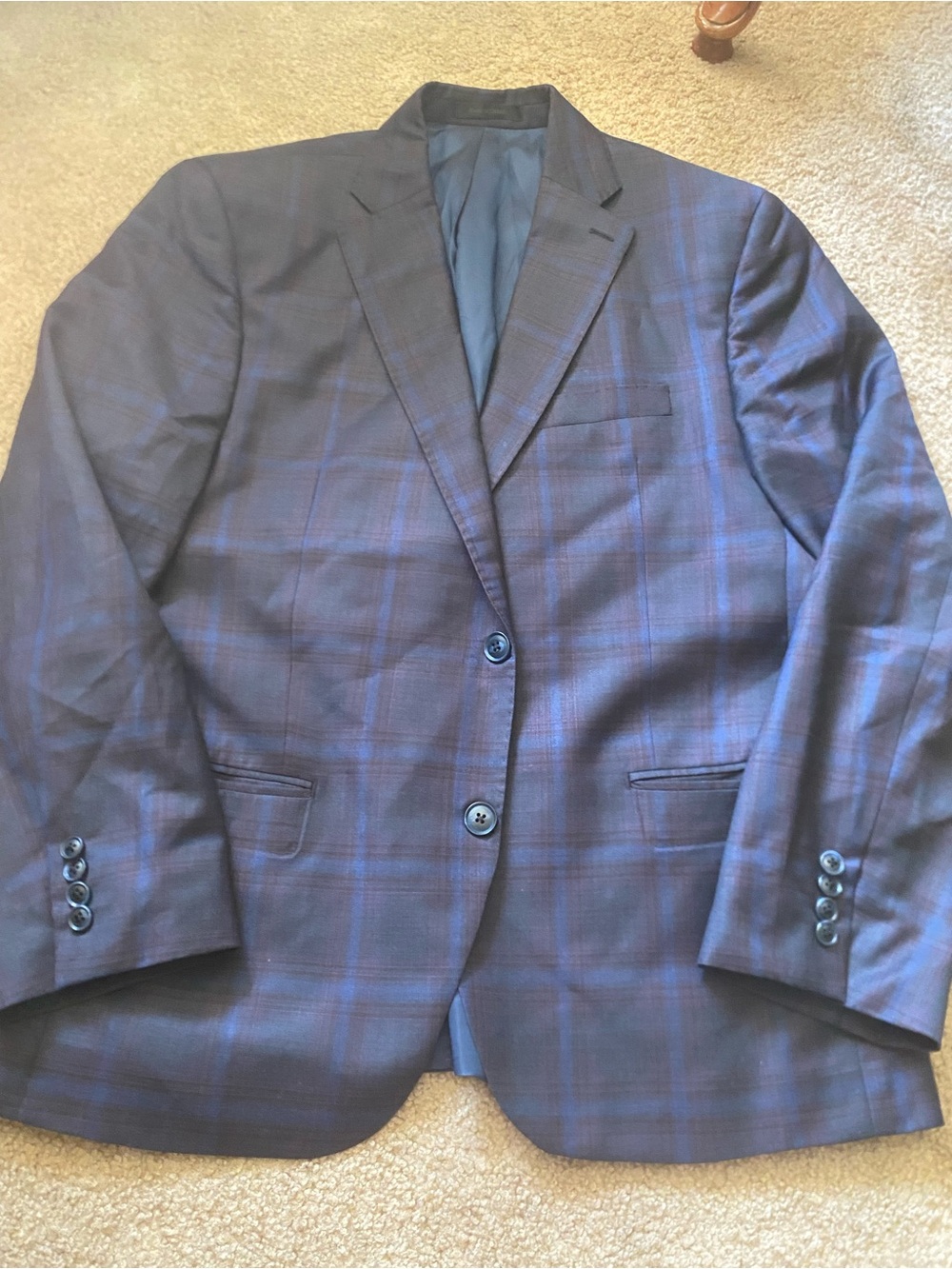 TailoRED by Ralph Lauren Network Blazer 42R Blue Plaid Zignone Wool Sport Coat